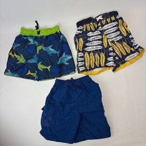 Boys Swimwear Lot 5 pcs Size 2T 24M 3‎ Shorts 2 lycra Rash Guard Tops Y2K Surf